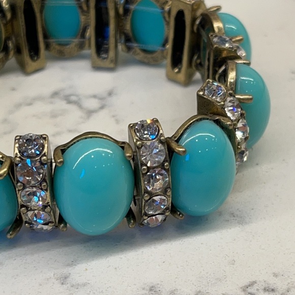 J. Crew Turquoise Crystal Stretch Bracelet - Picture 7 of 7